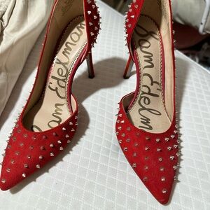 Sam Edelman Red Studded Heels